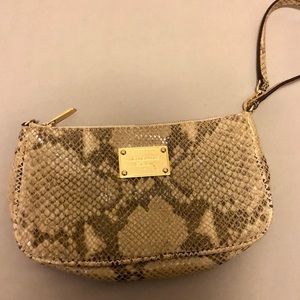 Michael Kors snake skin wristlet